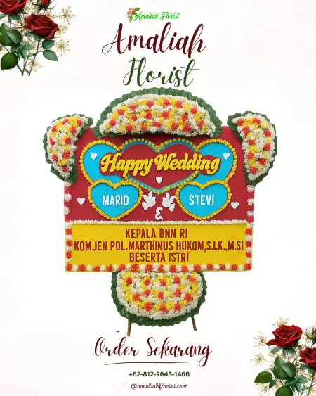 Papan Bunga Pernikahan Banjar Serasan